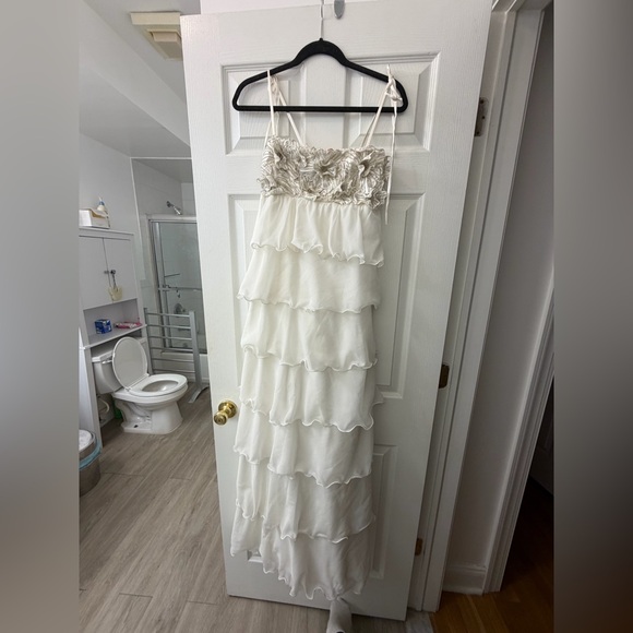 Show Me Your MuMu Gabriella Maxi Dress in White Enchanted Embellishment Sz M - Picture 5 of 7